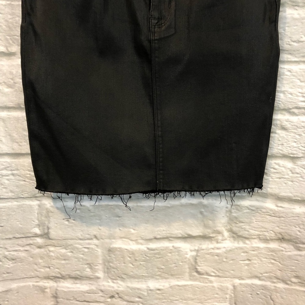Hudson Robbie Midrise Coated Mini Pencil Skirt - Picture 8 of 8